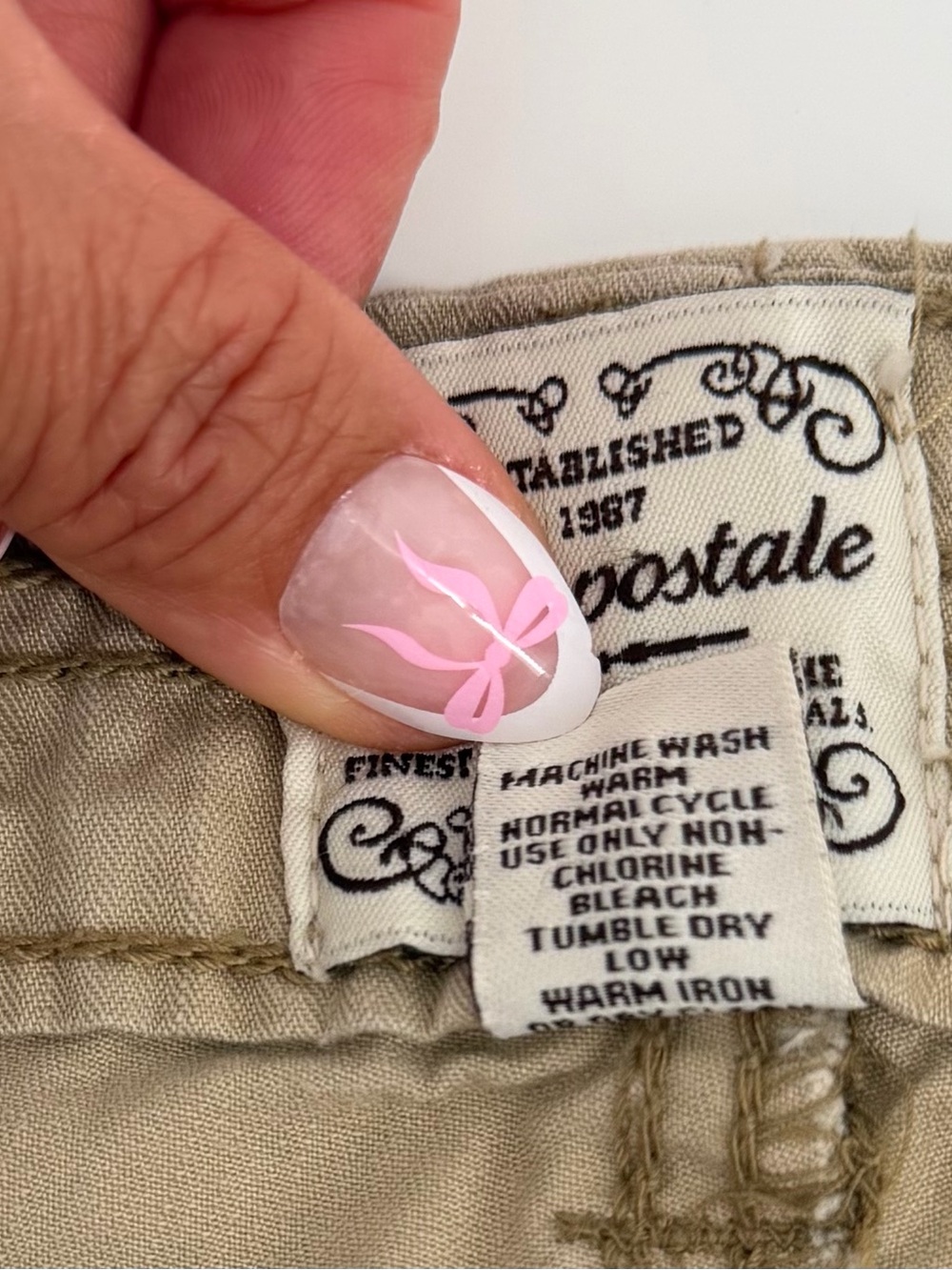 Aeropostale Y2K Convertible Cargo Hiking Pants Khaki 7/8R Gorpcore Utility - Picture 5 of 15